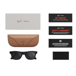 Умные очки Ray-Ban Meta* Wayfarer Gen 2 Matte Black, Прозрачные линзы для компьютера Clear Blue-Violet (RW4012), размер L